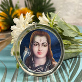 Resin photo Key chain and Bagcham with Mahakal Photo both side photo keychain